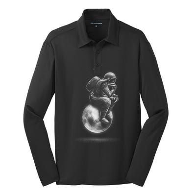 Space Thinker Silk Touch Performance Long Sleeve Polo