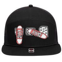 Save The Stick Funny Manual Transmission Three Pedals Car 7 Panel Mesh Trucker Snapback Hat
