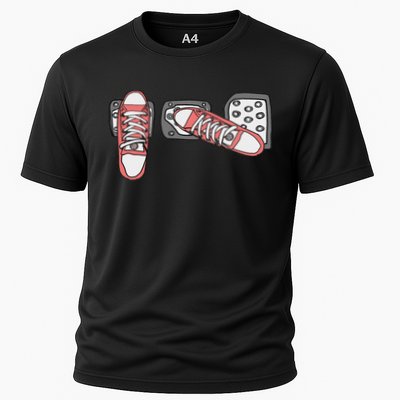 Save The Stick Funny Manual Transmission Three Pedals Car Cooling Performance Crew T-Shirt