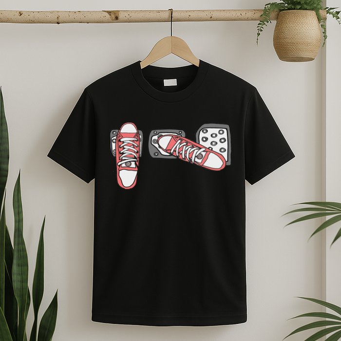 Save The Stick Funny Manual Transmission Three Pedals Car T-Shirt