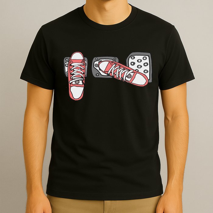 Save The Stick Funny Manual Transmission Three Pedals Car T-Shirt