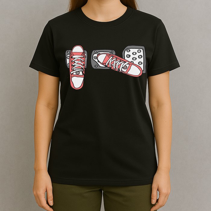 Save The Stick Funny Manual Transmission Three Pedals Car T-Shirt