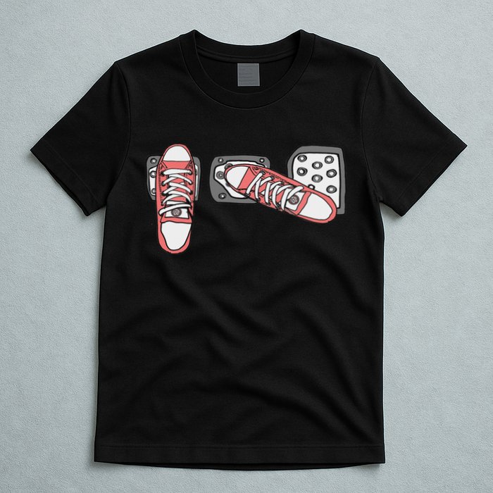 Save The Stick Funny Manual Transmission Three Pedals Car T-Shirt