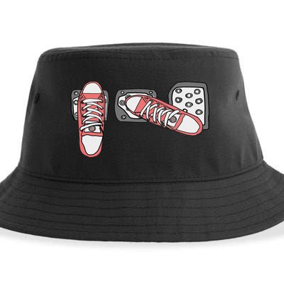 Save The Stick Funny Manual Transmission Three Pedals Car Sustainable Bucket Hat