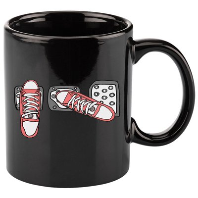 Save The Stick Funny Manual Transmission Three Pedals Car 11oz C Handle Ceramic Mug