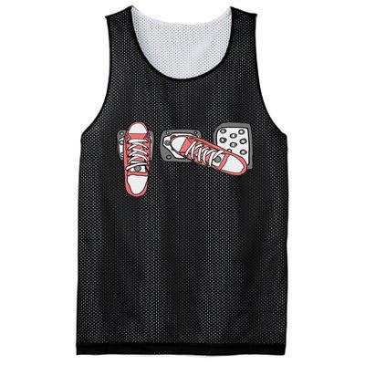 Save The Stick Funny Manual Transmission Three Pedals Car Mesh Reversible Basketball Jersey Tank
