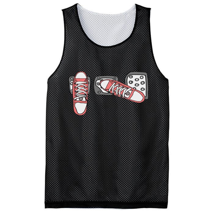Save The Stick Funny Manual Transmission Three Pedals Car Mesh Reversible Basketball Jersey Tank
