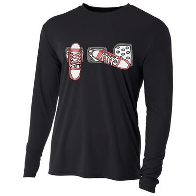 Save The Stick Funny Manual Transmission Three Pedals Car Cooling Performance Long Sleeve Crew