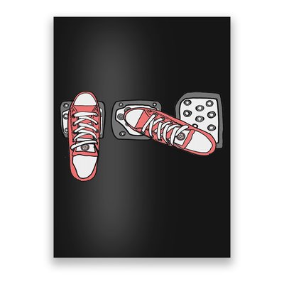 Save The Stick Funny Manual Transmission Three Pedals Car Poster