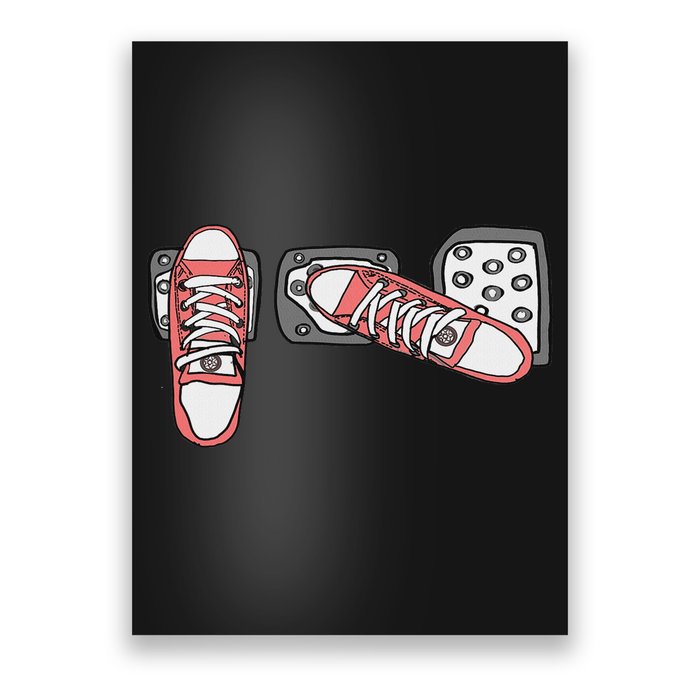 Save The Stick Funny Manual Transmission Three Pedals Car Poster