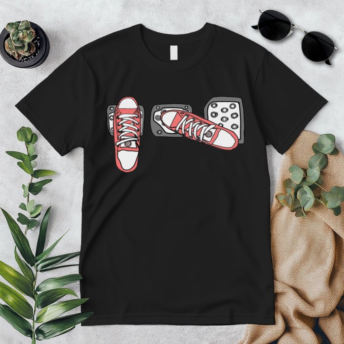 Save The Stick Funny Manual Transmission Three Pedals Car Premium T-Shirt
