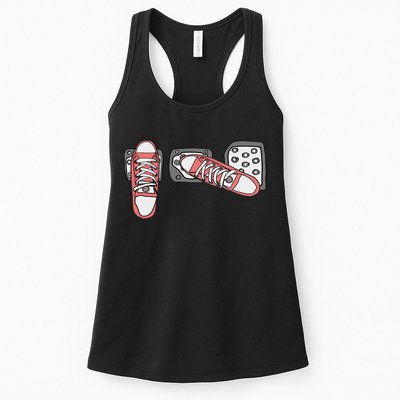 Save The Stick Funny Manual Transmission Three Pedals Car Womens Tank Top