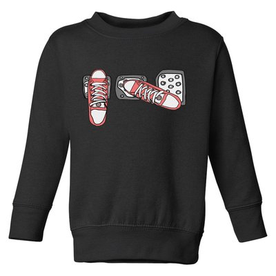 Save The Stick Funny Manual Transmission Three Pedals Car Toddler Sweatshirt