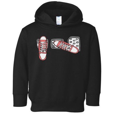 Save The Stick Funny Manual Transmission Three Pedals Car Toddler Hoodie