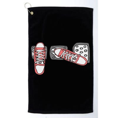 Save The Stick Funny Manual Transmission Three Pedals Car Golf Towel