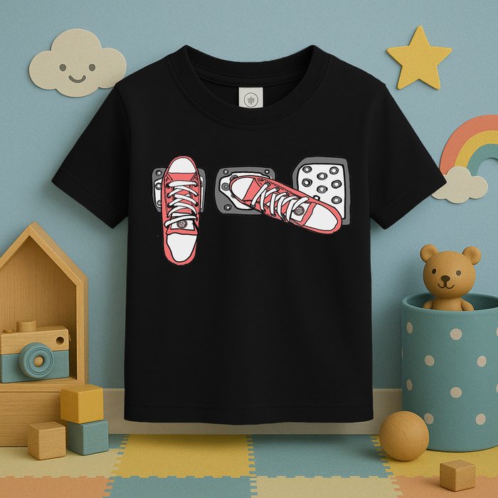 Save The Stick Funny Manual Transmission Three Pedals Car Toddler T-Shirt