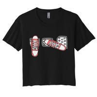Save The Stick Funny Manual Transmission Three Pedals Car Women's Crop Top Tee