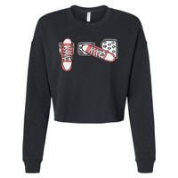 Save The Stick Funny Manual Transmission Three Pedals Car Cropped Pullover Crew