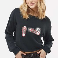 Save The Stick Funny Manual Transmission Three Pedals Car Cropped Pullover Crew