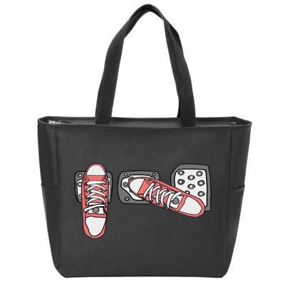 Save The Stick Funny Manual Transmission Three Pedals Car Zip Tote Bag