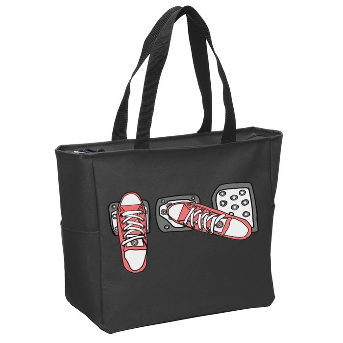 Save The Stick Funny Manual Transmission Three Pedals Car Zip Tote Bag