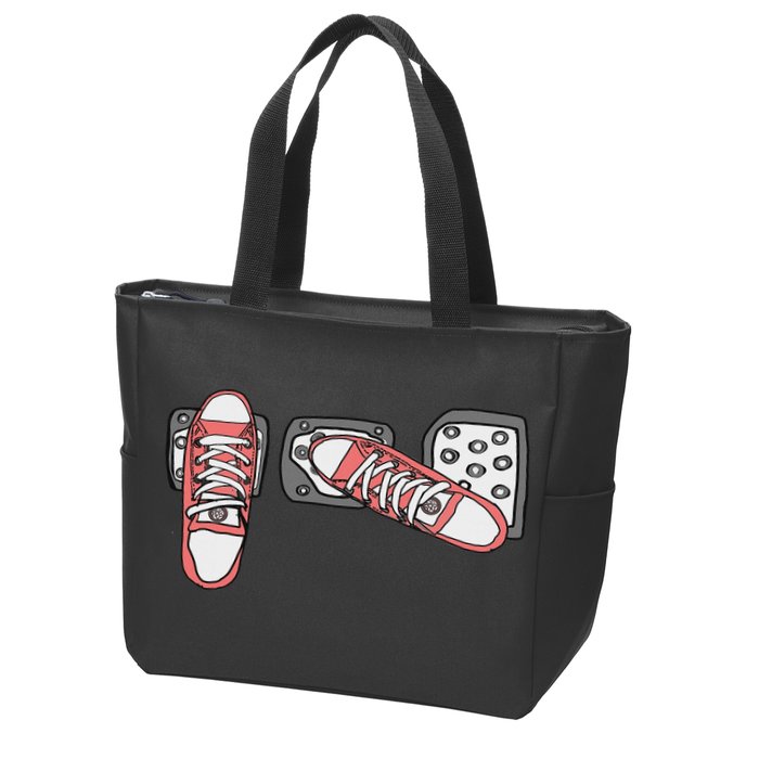 Save The Stick Funny Manual Transmission Three Pedals Car Zip Tote Bag