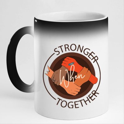 Stronger Together 11oz Black Color Changing Mug