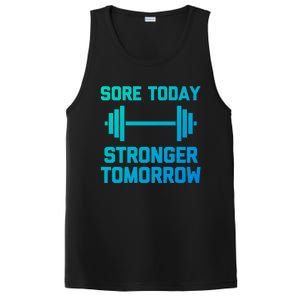 Sore Today Stronger Tomorrow Gift Funny Cool Gym Workout Funny Gift PosiCharge Competitor Tank