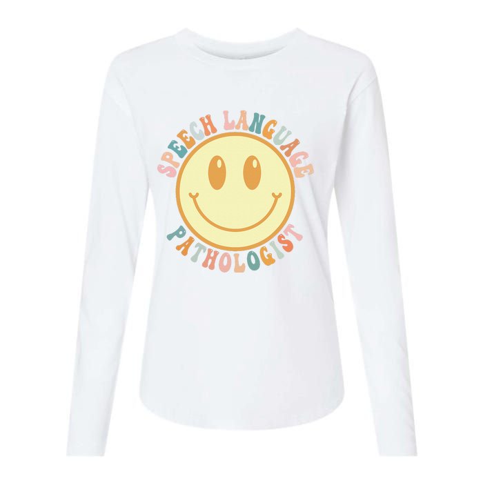 Speech Therapy Speech Language Pathologist Therapist Retro Womens Cotton Relaxed Long Sleeve T-Shirt