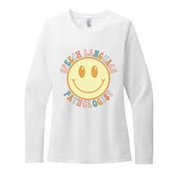 Speech Therapy Speech Language Pathologist Therapist Retro Womens CVC Long Sleeve Shirt