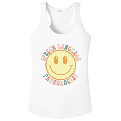 Speech Therapy Speech Language Pathologist Therapist Retro Ladies PosiCharge Competitor Racerback Tank