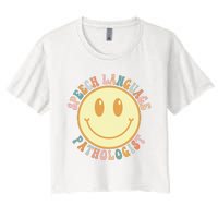 Speech Therapy Speech Language Pathologist Therapist Retro Women's Crop Top Tee