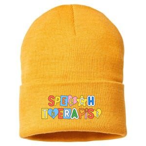 Speech Therapy Speech Language Pathologist Therapist SLP Sustainable Knit Beanie