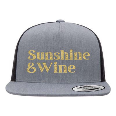 Summer Treats Sunshine And Wine Blend Of Relax And Fun Flat Bill Trucker Hat