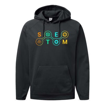 Stem Teacher Science Technology Engineering Math Performance Fleece Hoodie