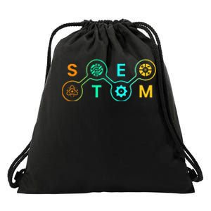 Stem Teacher Science Technology Engineering Math Drawstring Bag