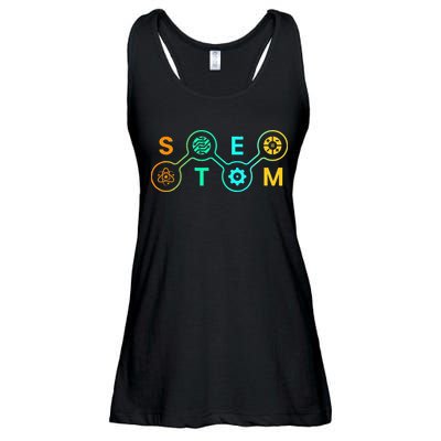 Stem Teacher Science Technology Engineering Math Ladies Essential Flowy Tank