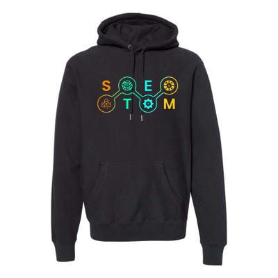 Stem Teacher Science Technology Engineering Math Premium Hoodie