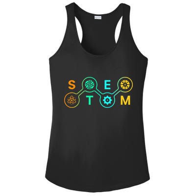 Stem Teacher Science Technology Engineering Math Ladies PosiCharge Competitor Racerback Tank