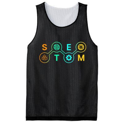 Stem Teacher Science Technology Engineering Math Mesh Reversible Basketball Jersey Tank