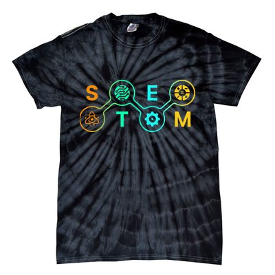 Stem Teacher Science Technology Engineering Math Tie-Dye T-Shirt