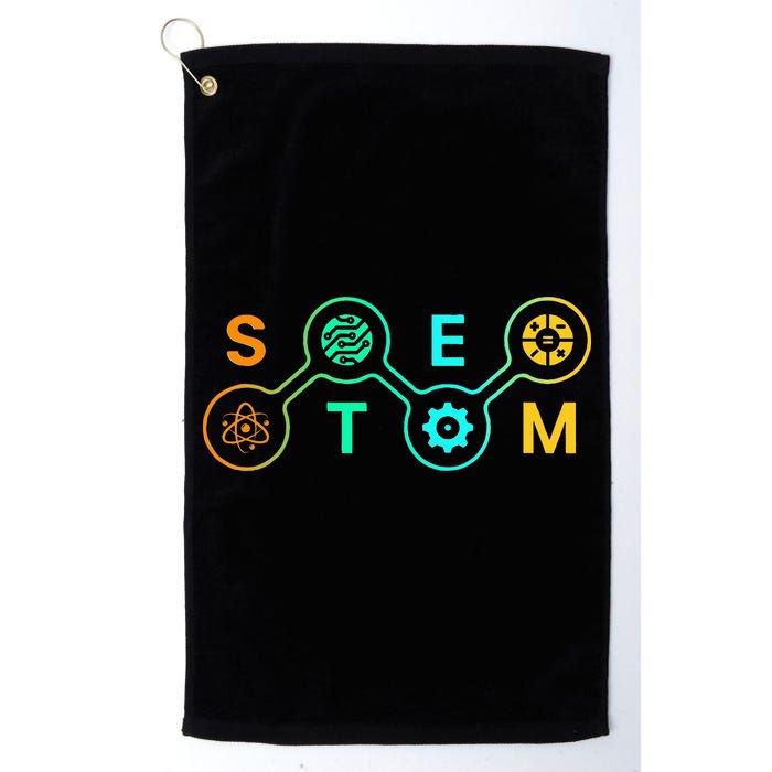 Stem Teacher Science Technology Engineering Math Golf Towel