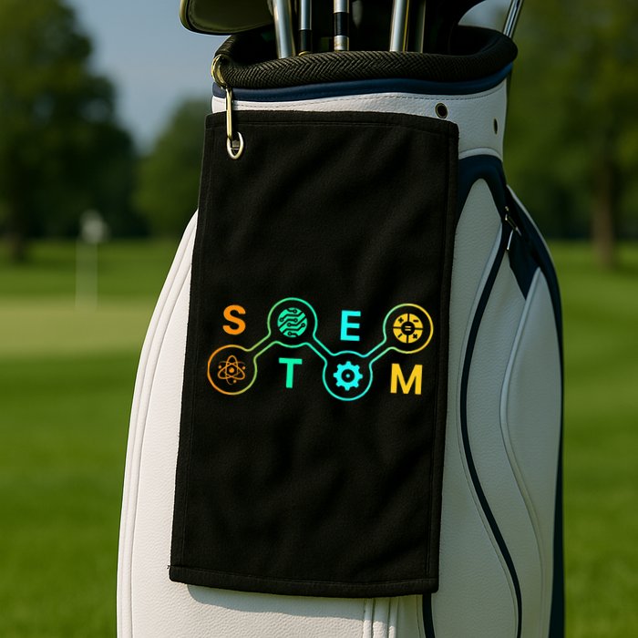 Stem Teacher Science Technology Engineering Math Golf Towel