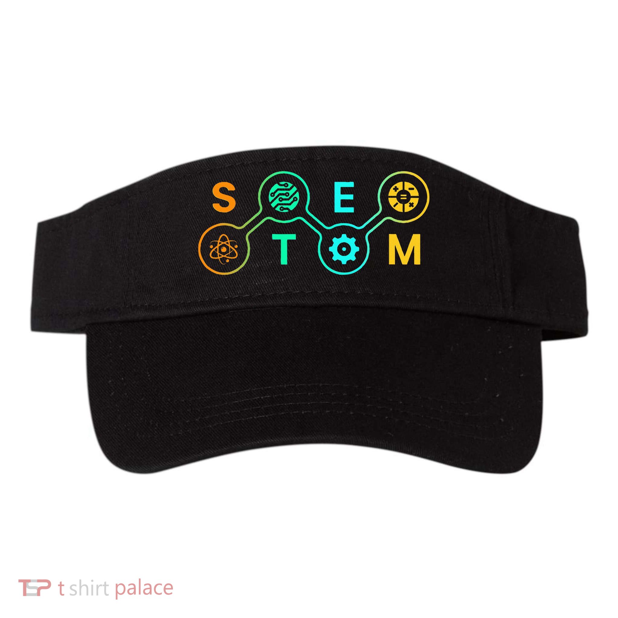 Stem Teacher Science Technology Engineering Math Valucap Bio-Washed Visor