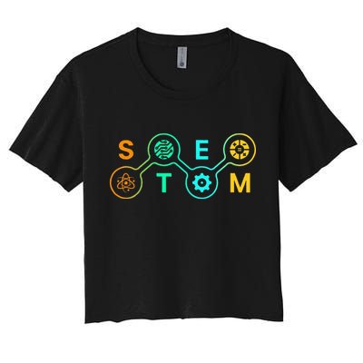 Stem Teacher Science Technology Engineering Math Crop Top