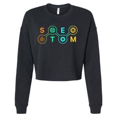 Stem Teacher Science Technology Engineering Math Cropped Pullover Crew