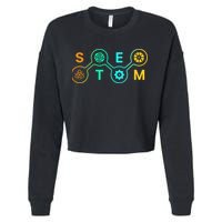 Stem Teacher Science Technology Engineering Math Cropped Pullover Crew