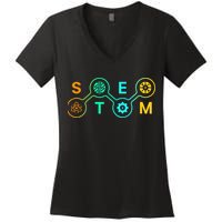 Stem Teacher Science Technology Engineering Math Women's V-Neck T-Shirt