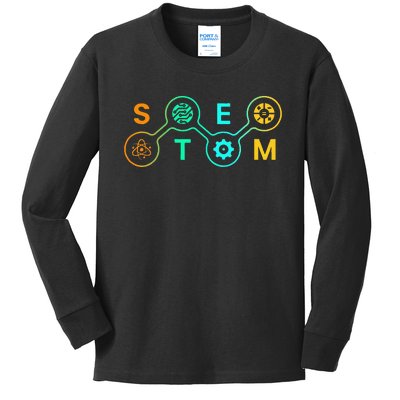 Stem Teacher Science Technology Engineering Math Kids Long Sleeve Shirt