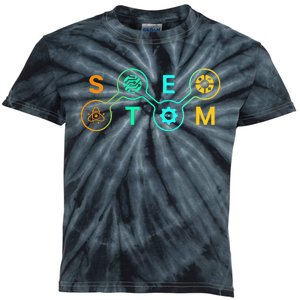 Stem Teacher Science Technology Engineering Math Kids Tie-Dye T-Shirt